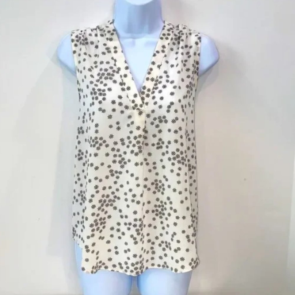 Kim Rogers 14P Petite Button Up Down Blouse Top Mixed Animal Print Leopa…